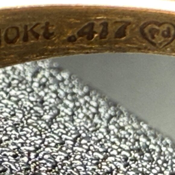 10K Yellow Gold 2.9g Diamond Ring Size 7 - Picture 3 of 4